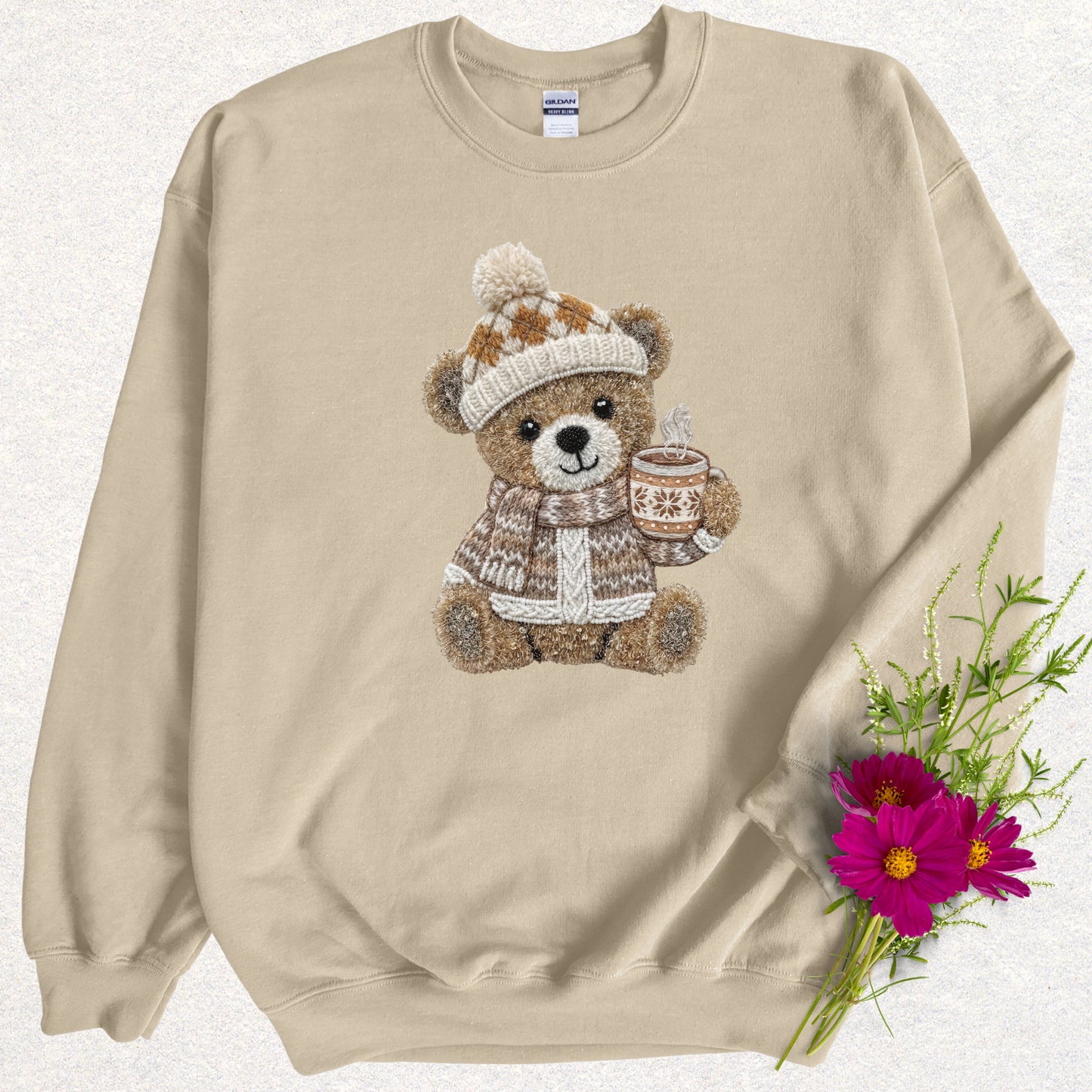 Faux Yarn Cozy Bear Sweatshirt