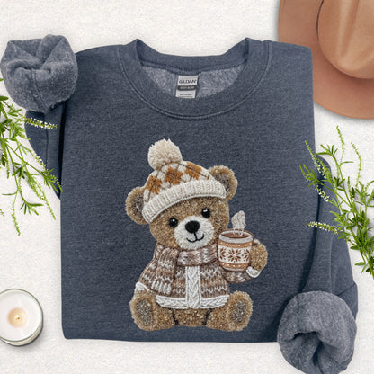 Faux Yarn Cozy Bear Sweatshirt