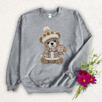 Faux Yarn Cozy Bear Sweatshirt
