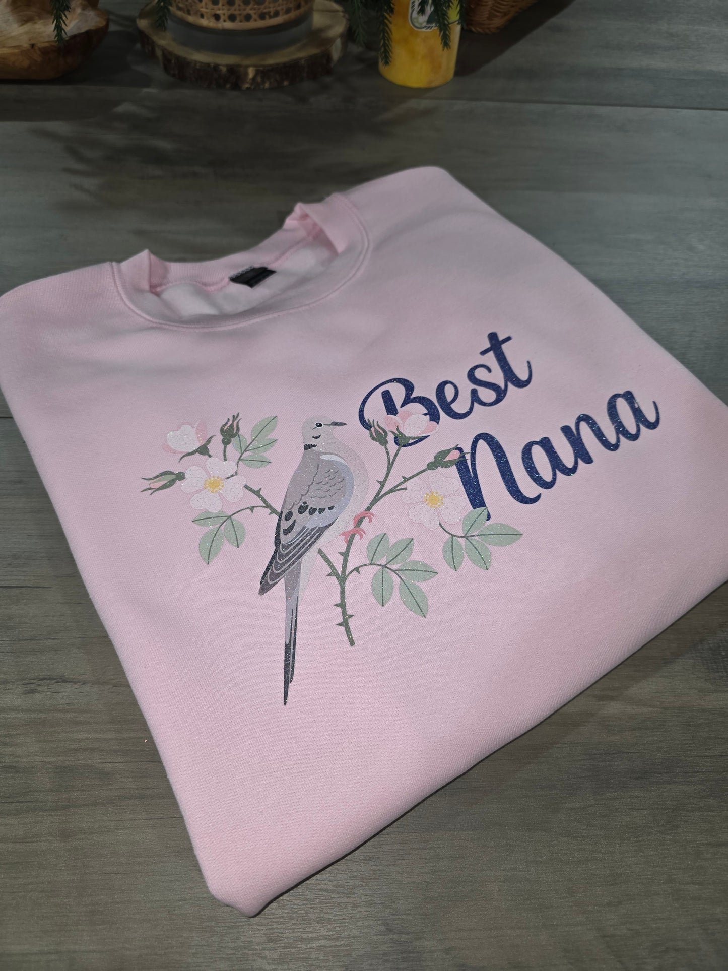 Sparkly Design - Custom BEST NANA/MAMA Sweatshirt, (customizable)