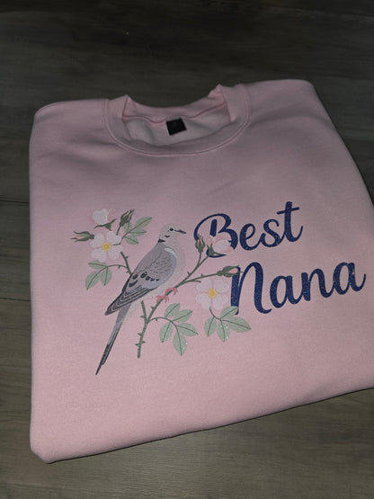 Sparkly Design - Custom BEST NANA/MAMA Sweatshirt, (customizable)