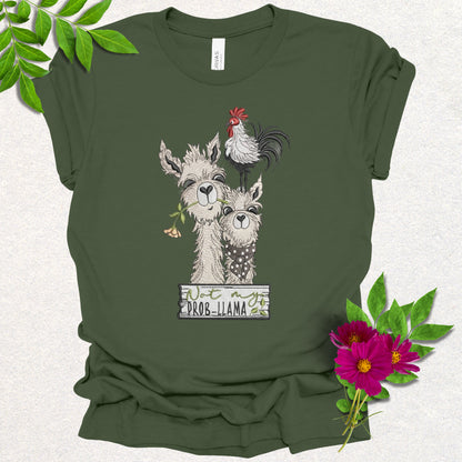 Faux Embroidery Not My Prob-Llama Tee