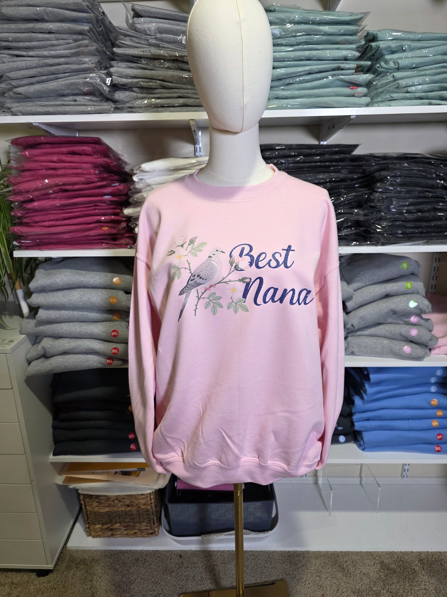 Sparkly Design - Custom BEST NANA/MAMA Sweatshirt, (customizable)