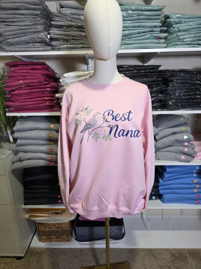 Sparkly Design - Custom BEST NANA/MAMA Sweatshirt, (customizable)