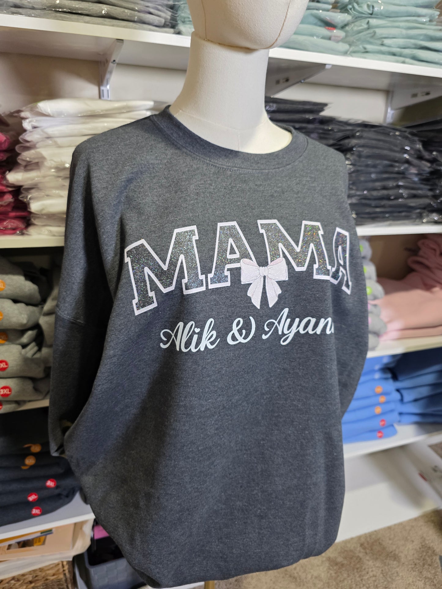 Sparkly Design - BRIDE Sweatshirt, Optional Personalized Date