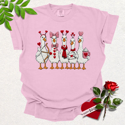 Cupid's Goose Crew Valentines Tee