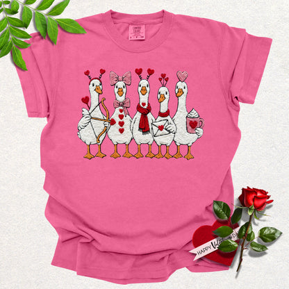 Cupid's Goose Crew Valentines Tee