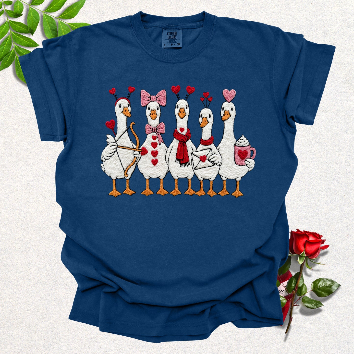 Cupid's Goose Crew Valentines Tee
