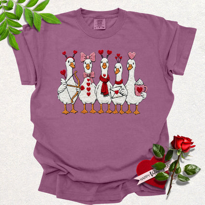Cupid's Goose Crew Valentines Tee