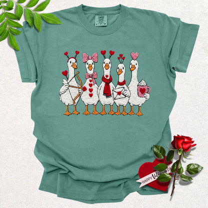 Cupid's Goose Crew Valentines Tee