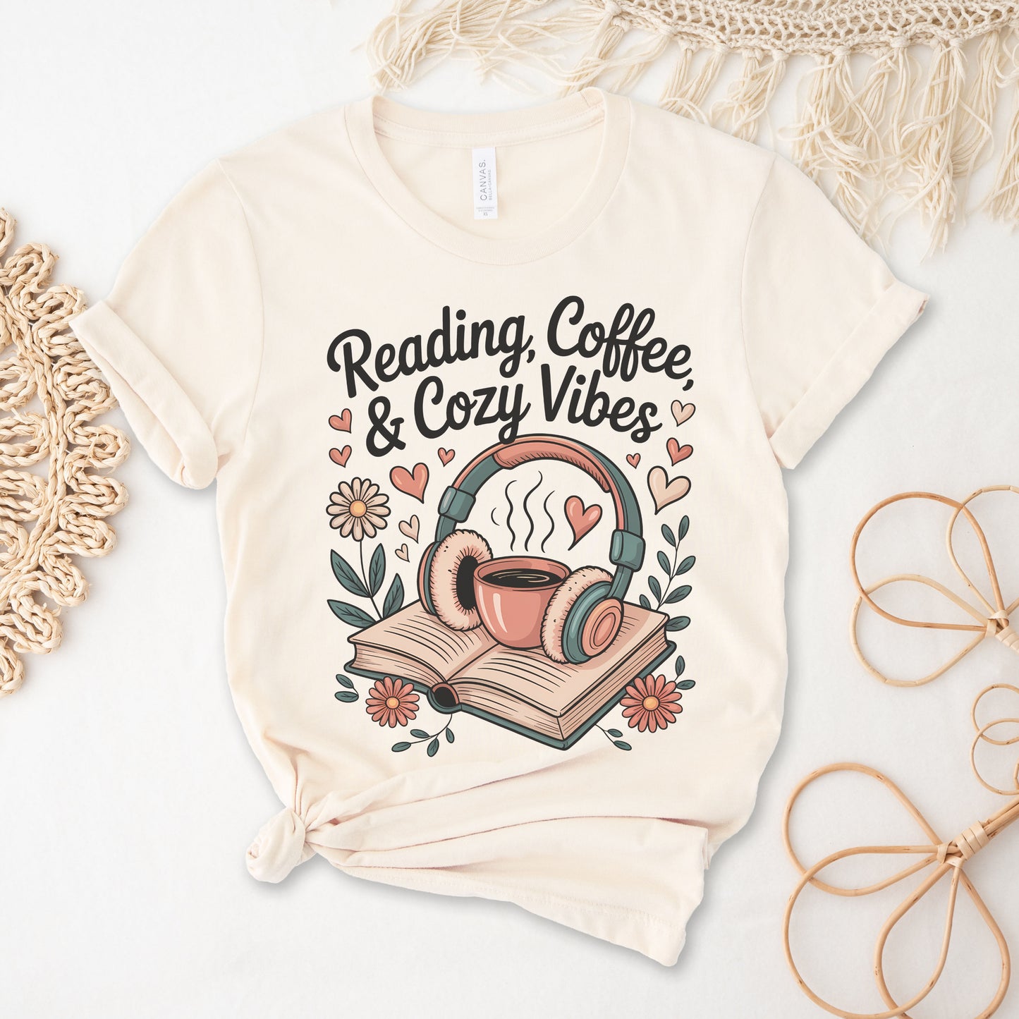Reading, Coffee & Cozy Vibes Tee