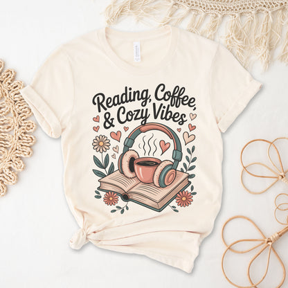 Reading, Coffee & Cozy Vibes Tee