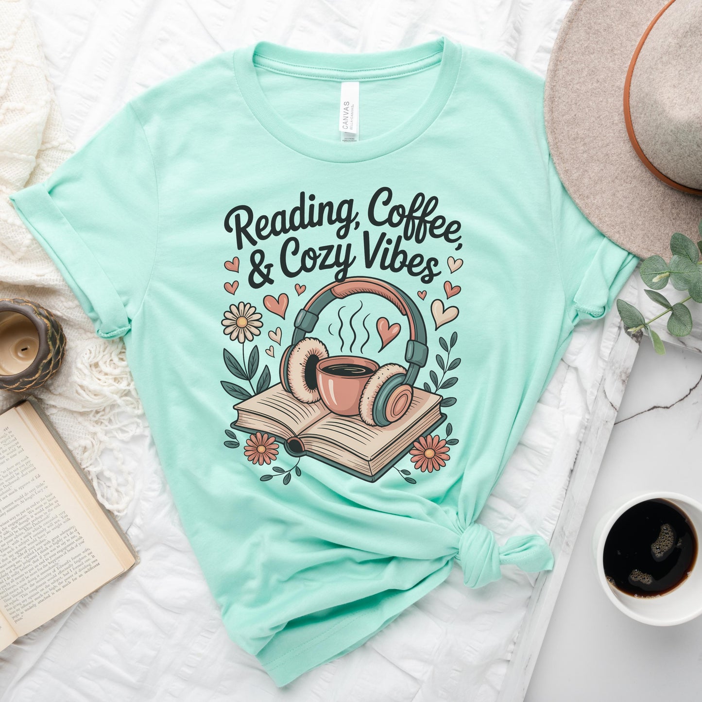 Reading, Coffee & Cozy Vibes Tee