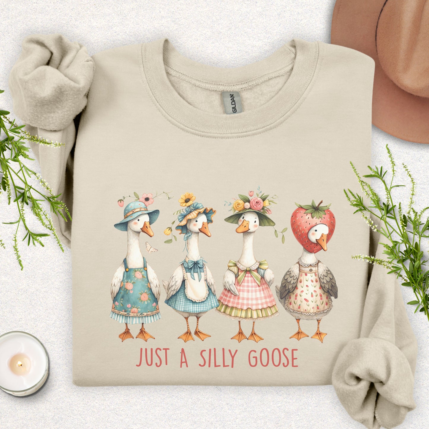 Just a Silly Goose' Cute Farm Goose Sweatshirt