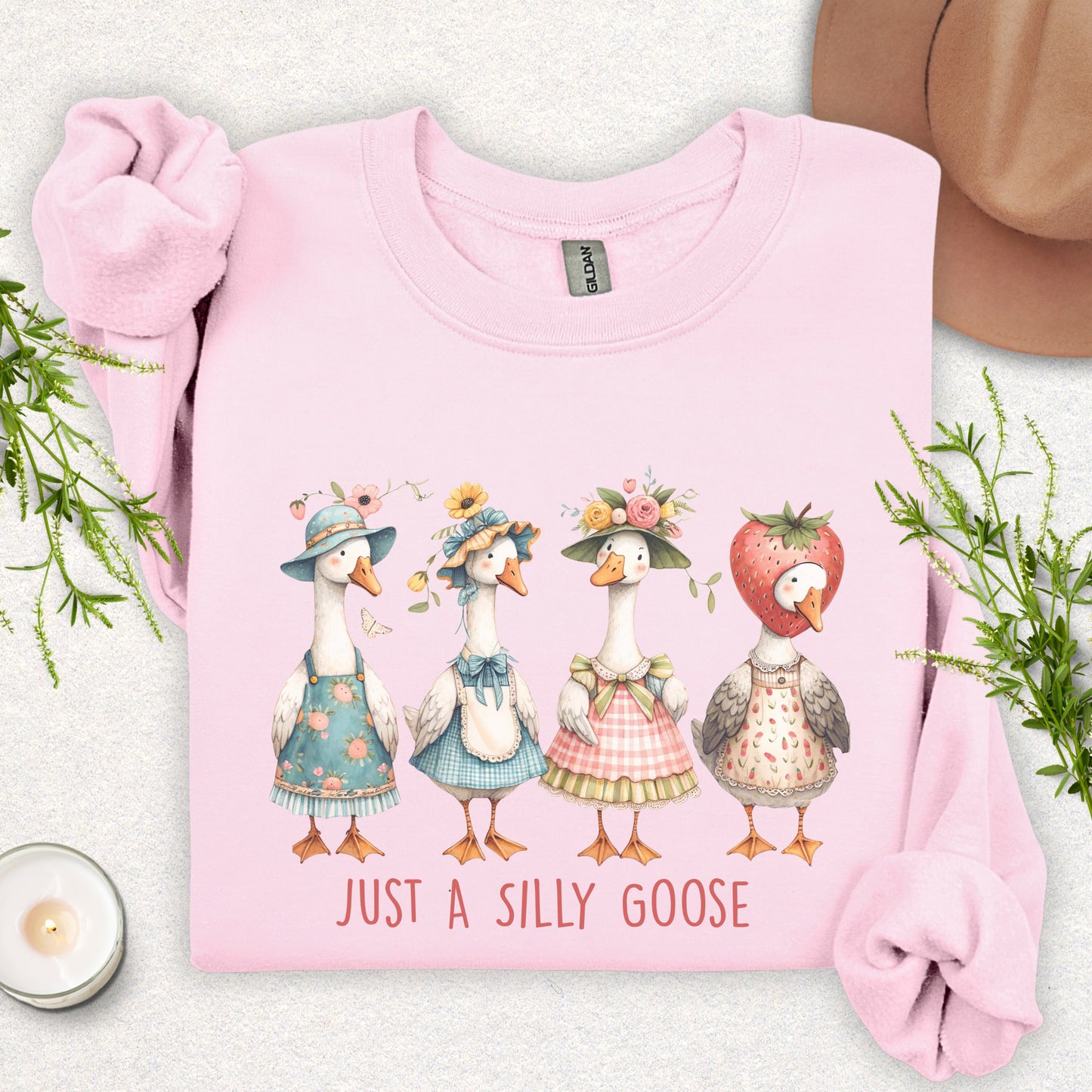 Just a Silly Goose' Cute Farm Goose Sweatshirt
