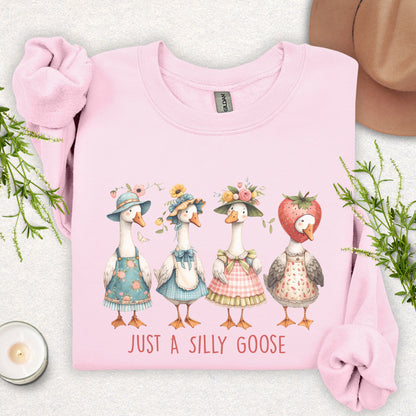 Just a Silly Goose' Cute Farm Goose Sweatshirt