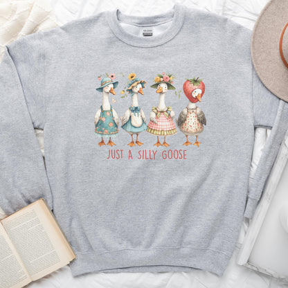 Just a Silly Goose' Cute Farm Goose Sweatshirt