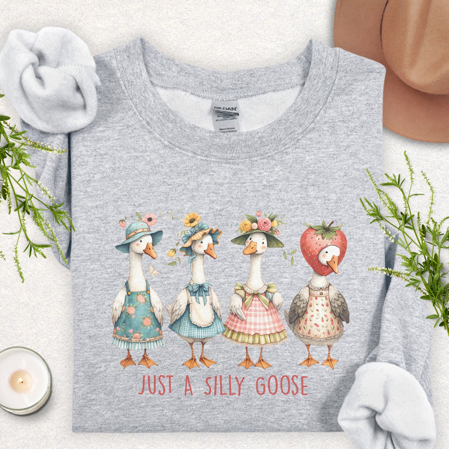 Just a Silly Goose' Cute Farm Goose Sweatshirt