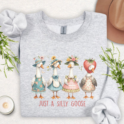 Just a Silly Goose' Cute Farm Goose Sweatshirt