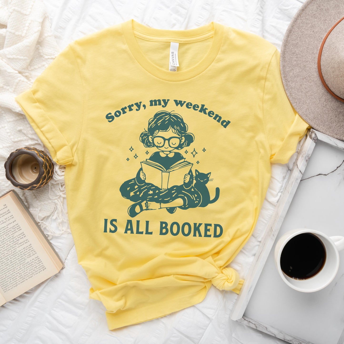 “Sorry, My Weekend Is All Booked” Reading Tee