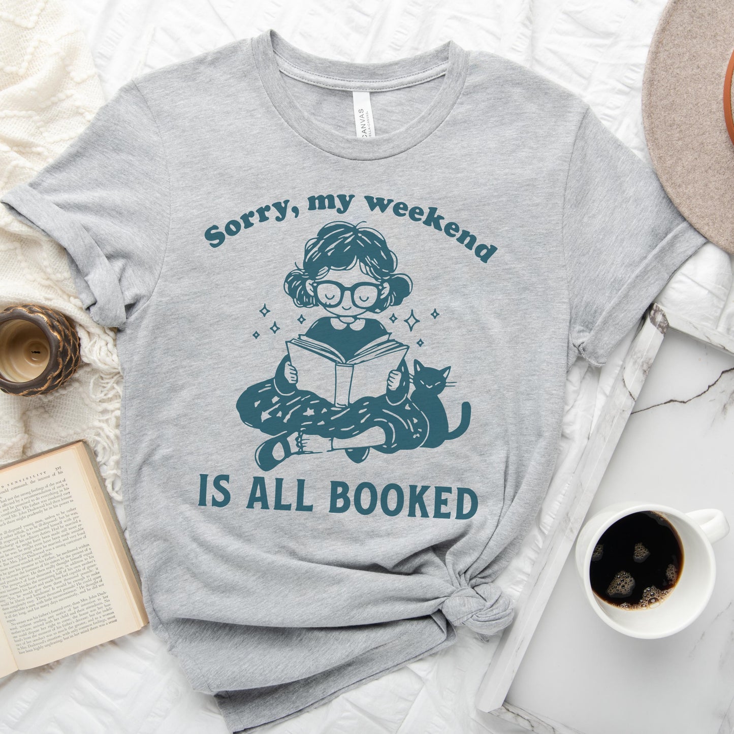 “Sorry, My Weekend Is All Booked” Reading Tee