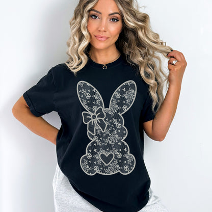Floral Lace Bunny Tee