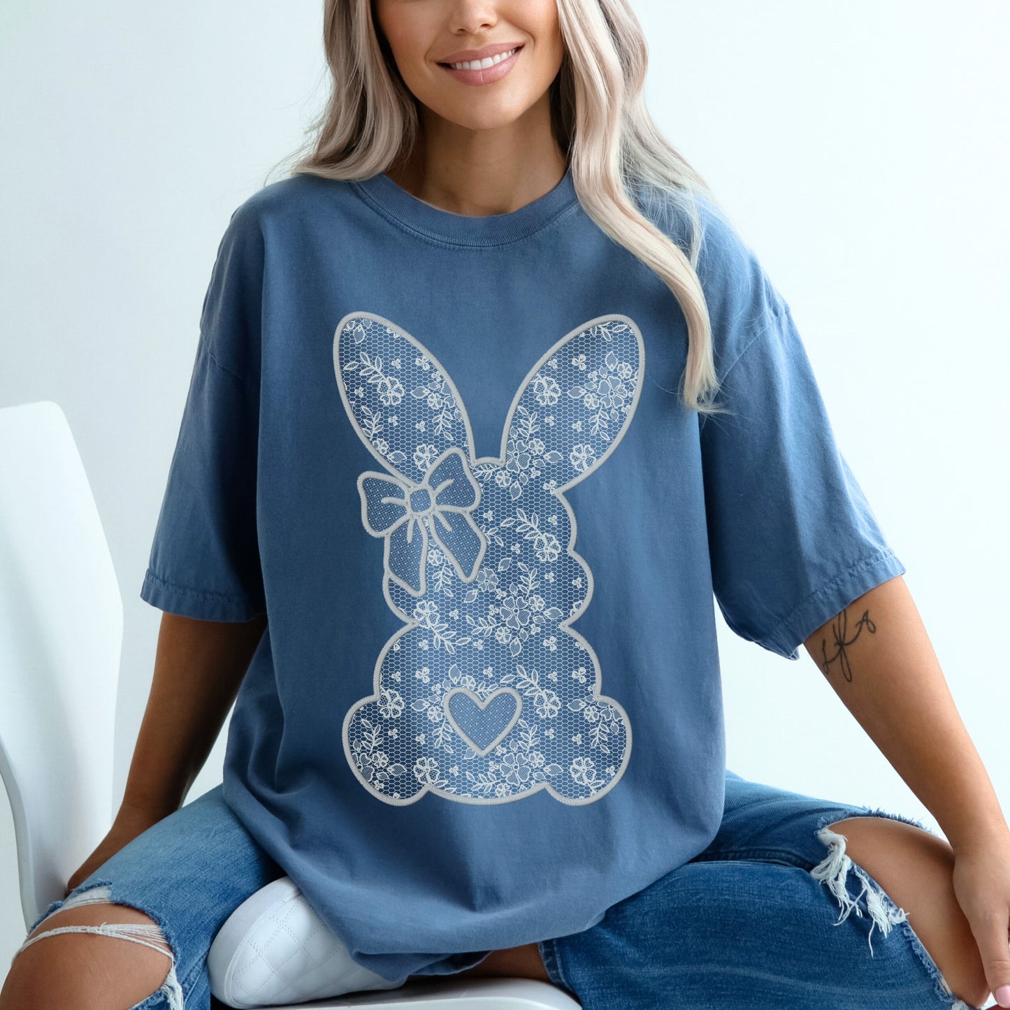 Floral Lace Bunny Tee