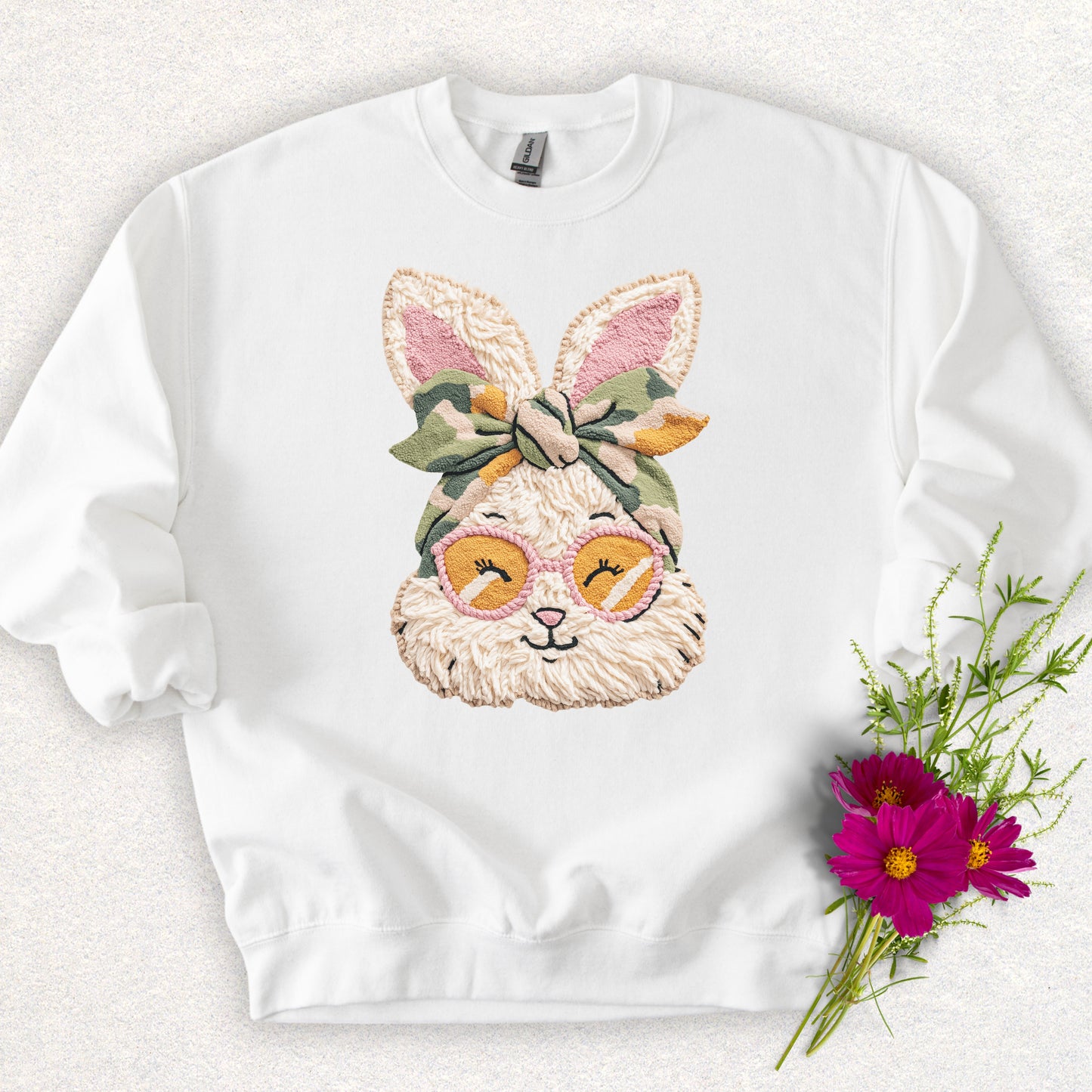 Faux Yarn Miss Bunny in Shades Sweatshirt