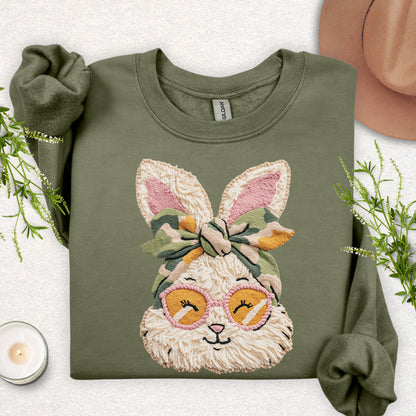 Faux Yarn Miss Bunny in Shades Sweatshirt