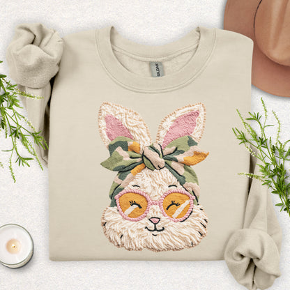 Faux Yarn Miss Bunny in Shades Sweatshirt