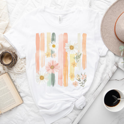 Pastel Bloom Brushstroke Tee