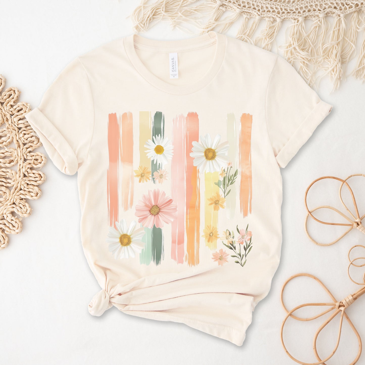 Pastel Bloom Brushstroke Tee