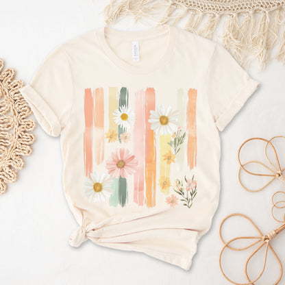 Pastel Bloom Brushstroke Tee