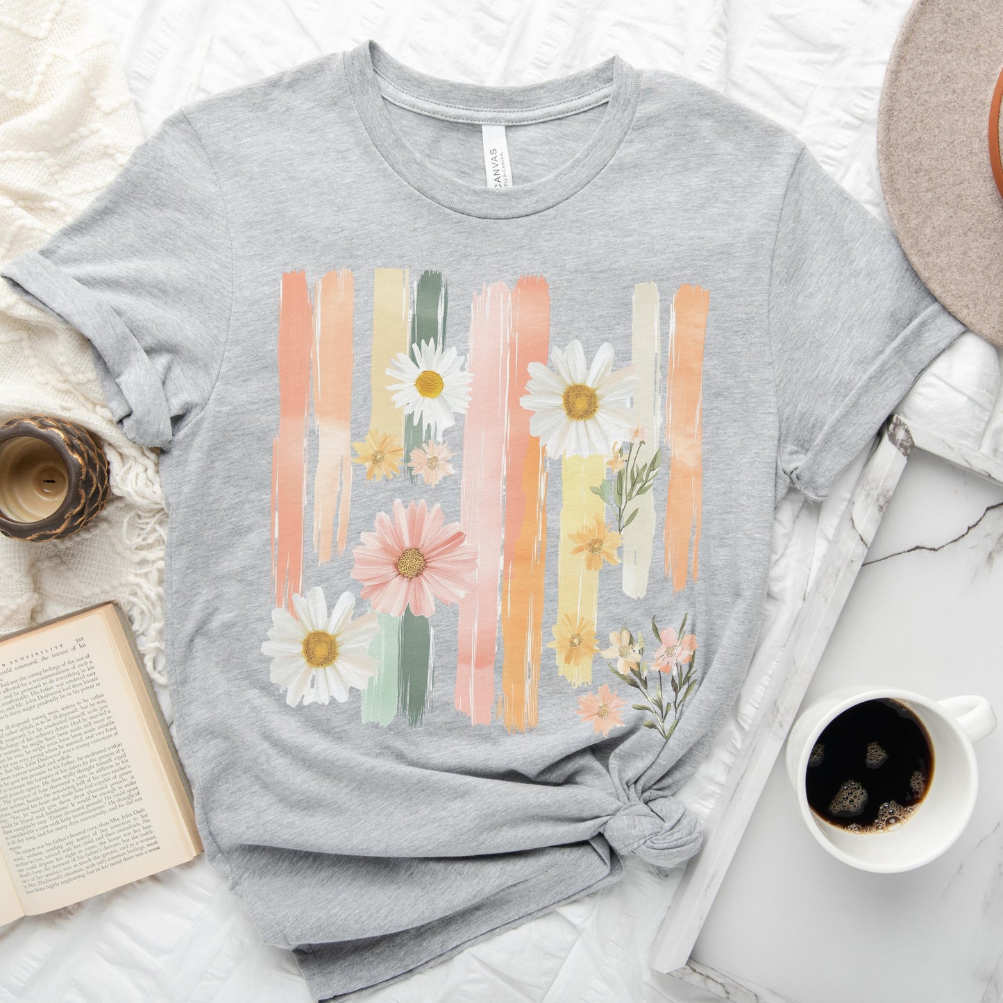 Pastel Bloom Brushstroke Tee