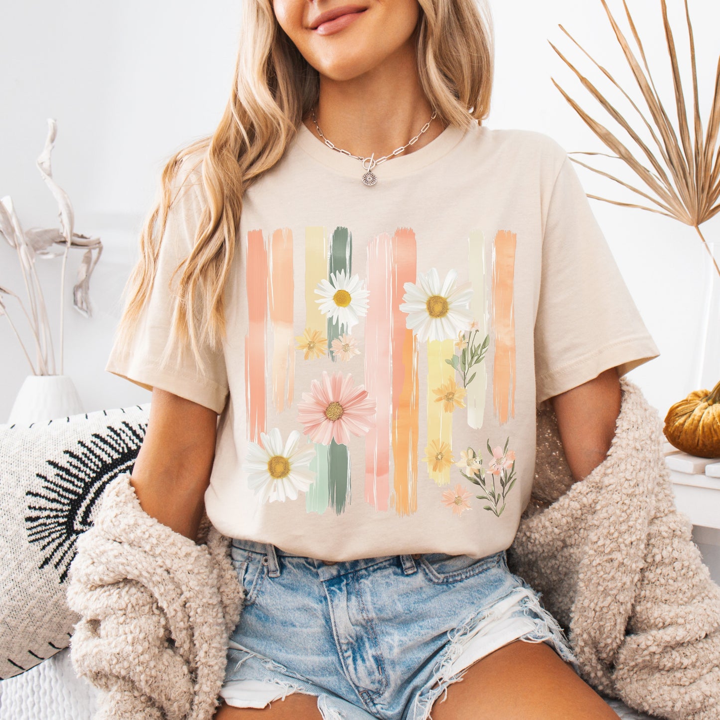 Pastel Bloom Brushstroke Tee