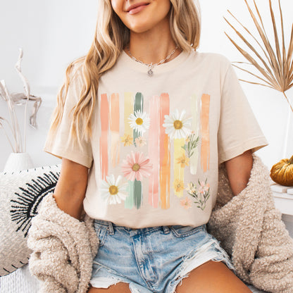 Pastel Bloom Brushstroke Tee