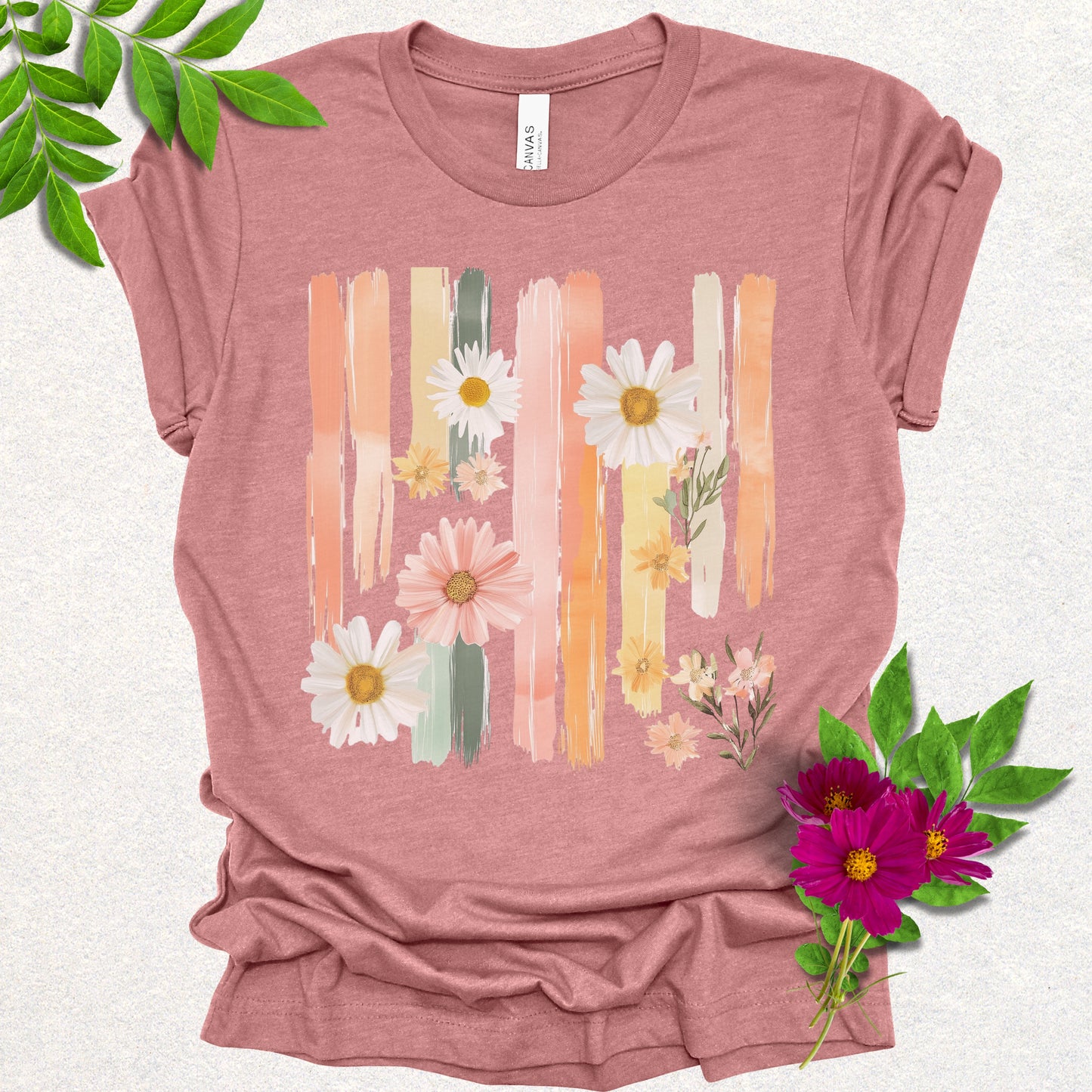 Pastel Bloom Brushstroke Tee