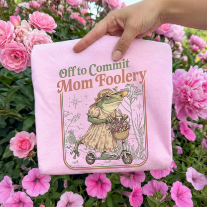 Mom Foolery Frog Scooter Tee