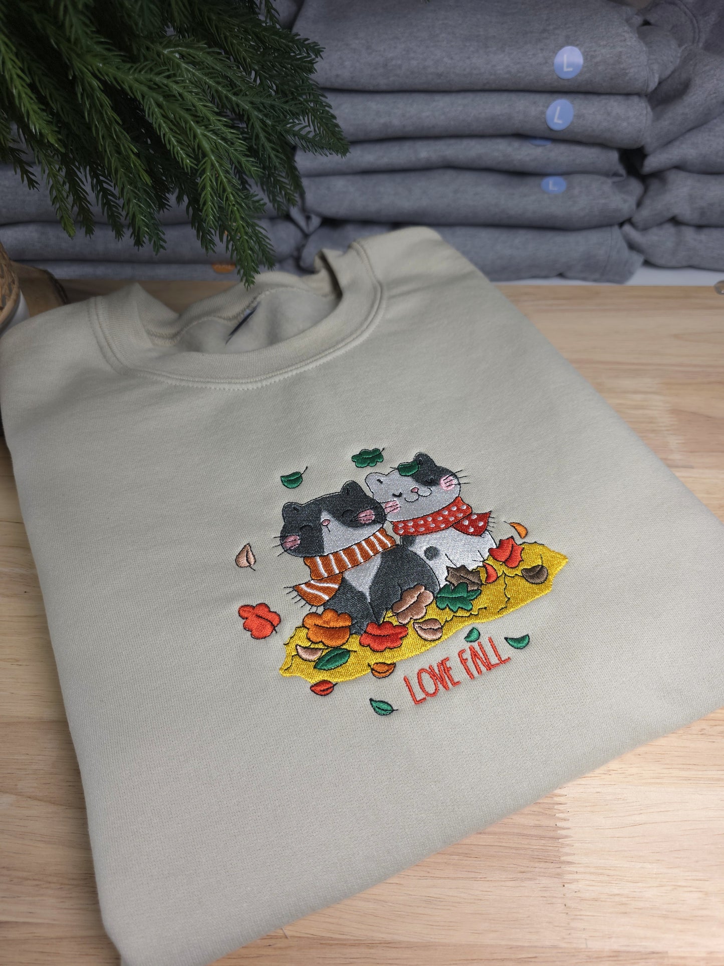 Embroidered Love Fall Sweatshirt