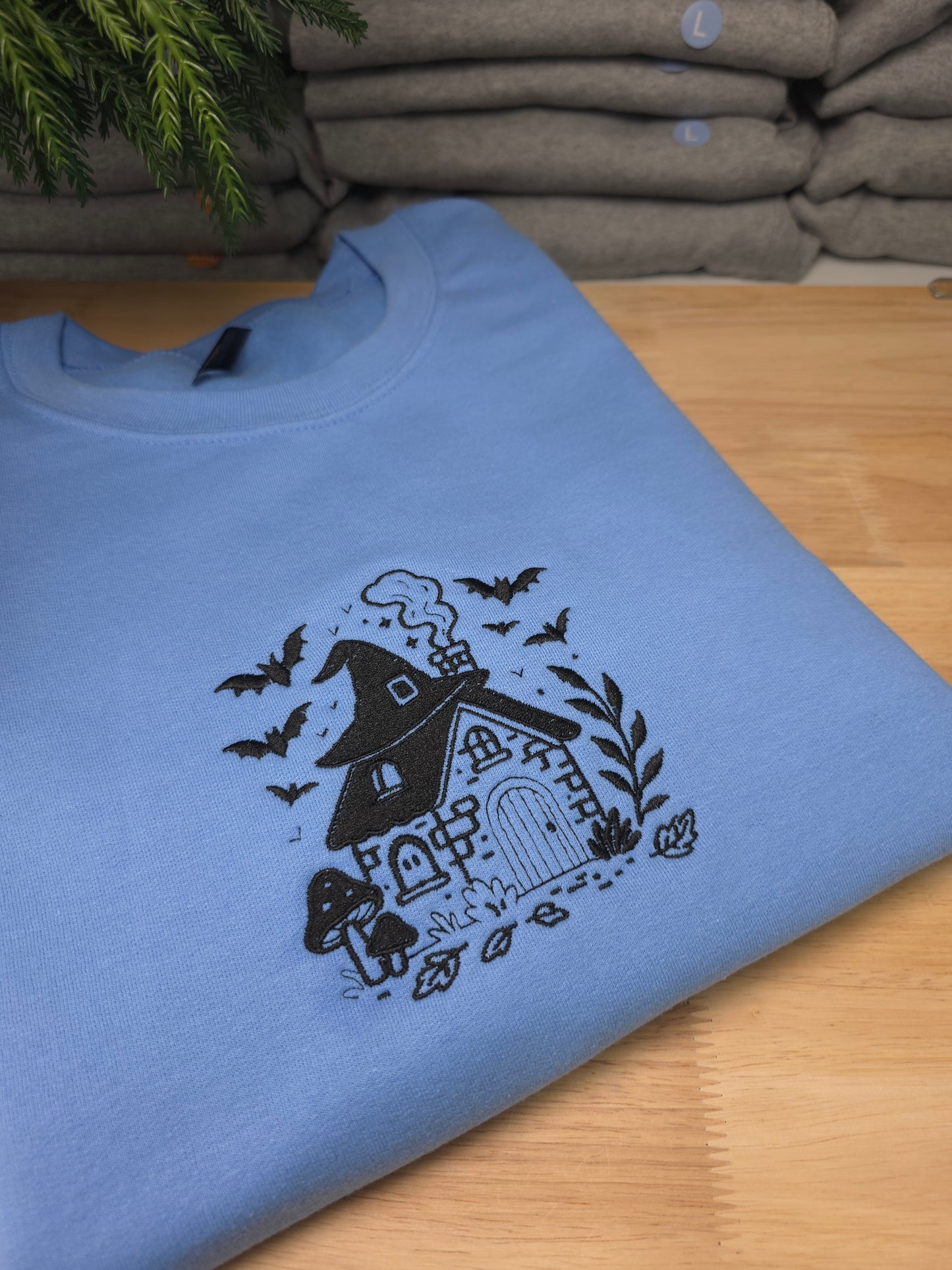 Embroidered Little Witches House Sweatshirt
