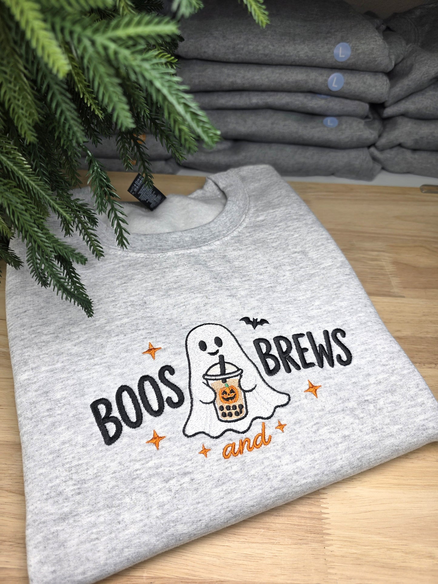 Embroidered Boos & Brews Sweatshirt