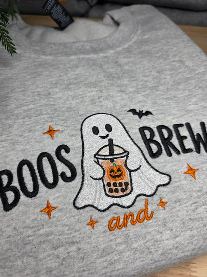Embroidered Boos & Brews Sweatshirt