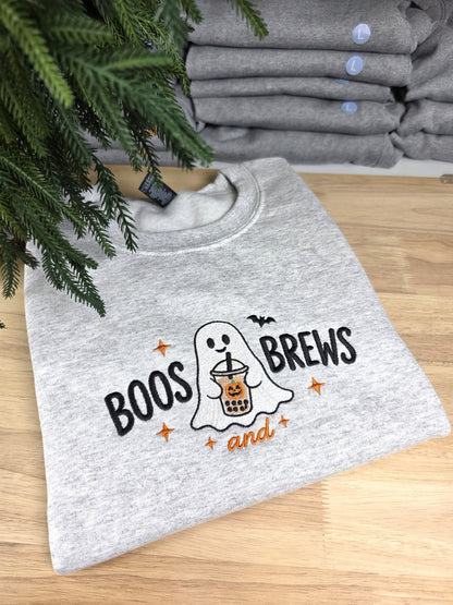 Embroidered Boos & Brews Sweatshirt