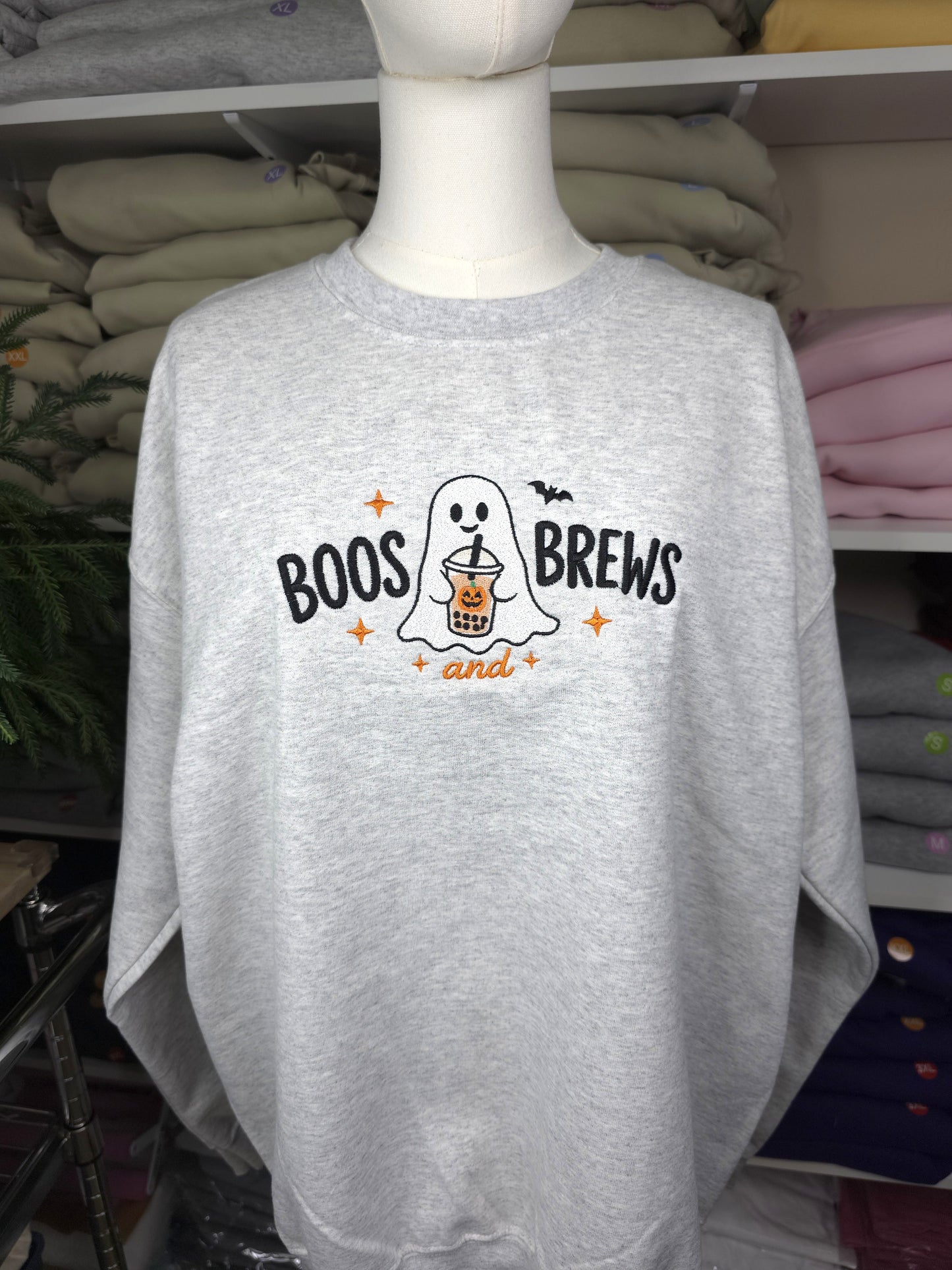 Embroidered Boos & Brews Sweatshirt