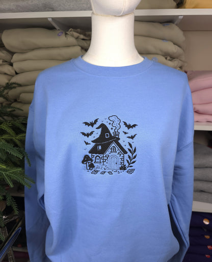 Embroidered Little Witches House Sweatshirt