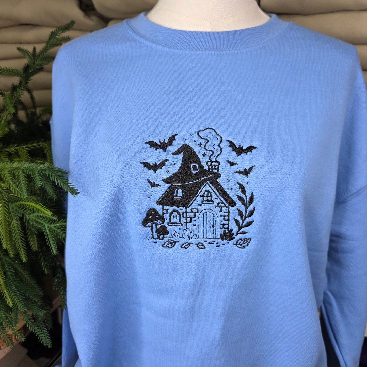 Embroidered Little Witches House Sweatshirt