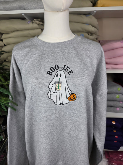 Embroidered BOO-JEE Ghost Sweatshirt