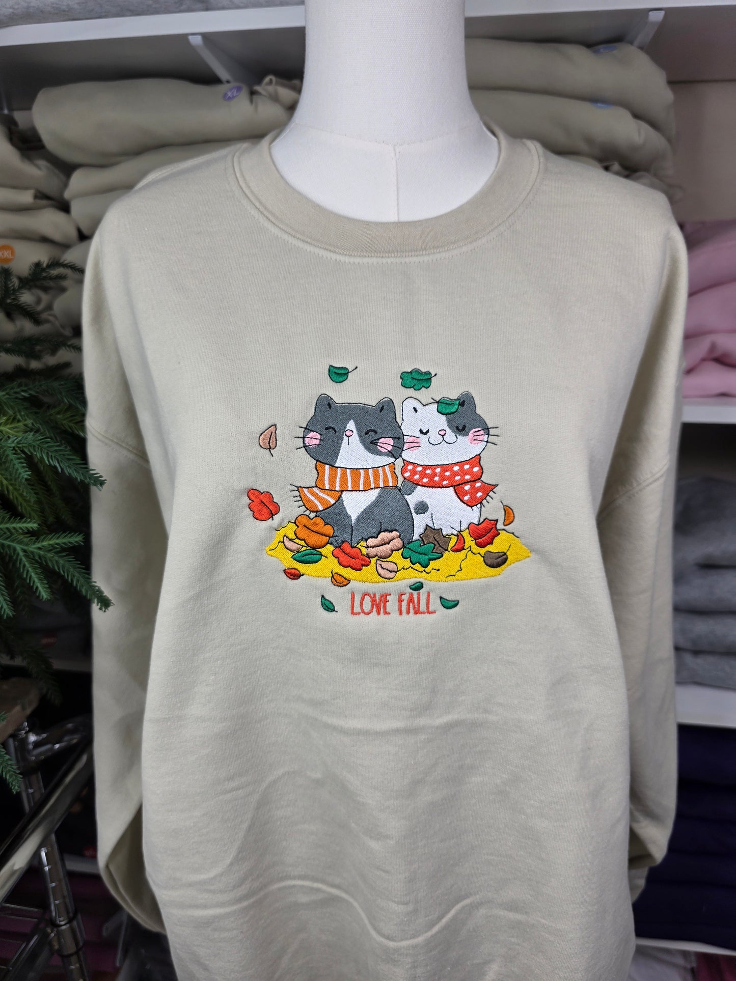 Embroidered Love Fall Sweatshirt