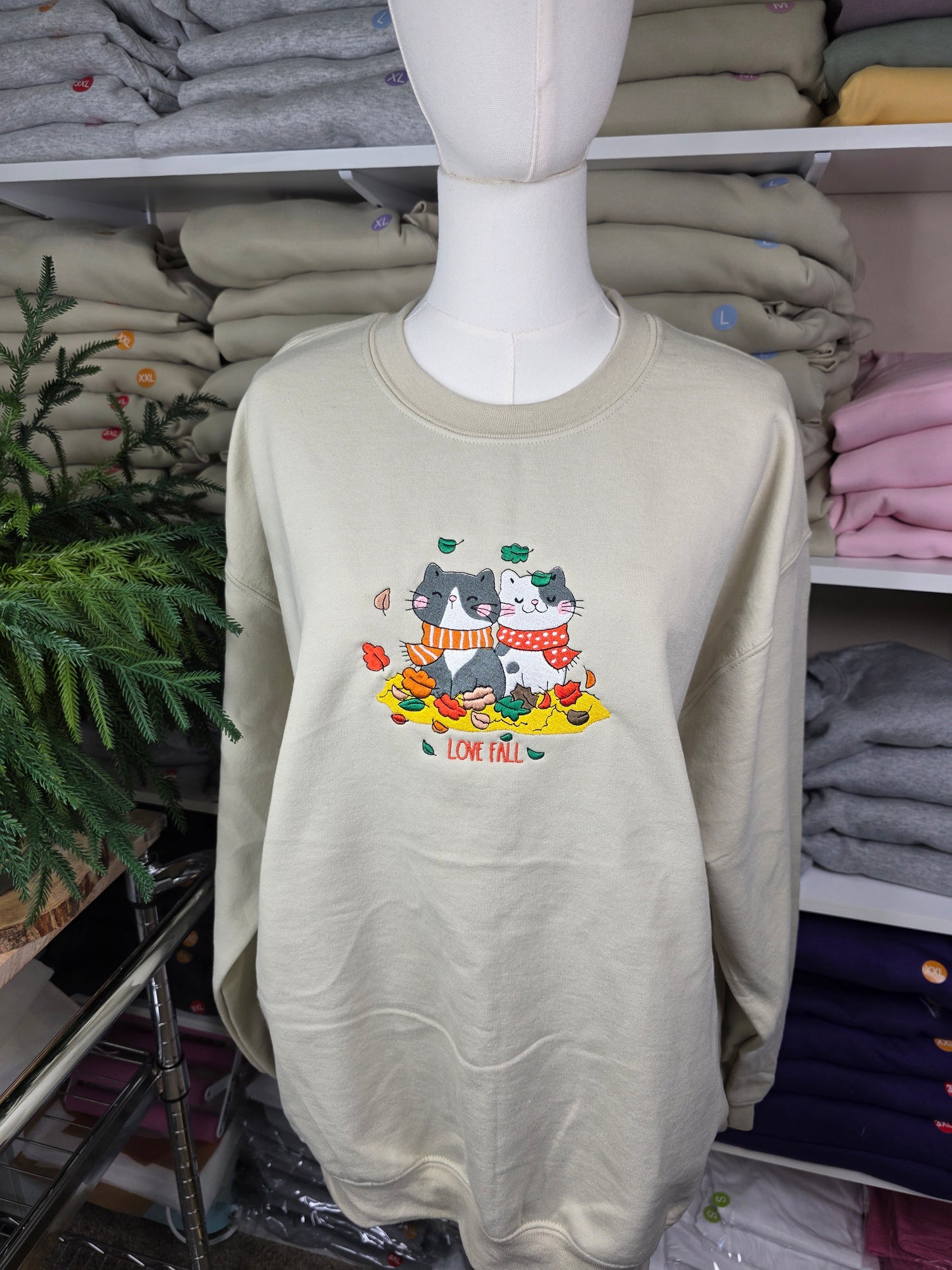 Embroidered Love Fall Sweatshirt