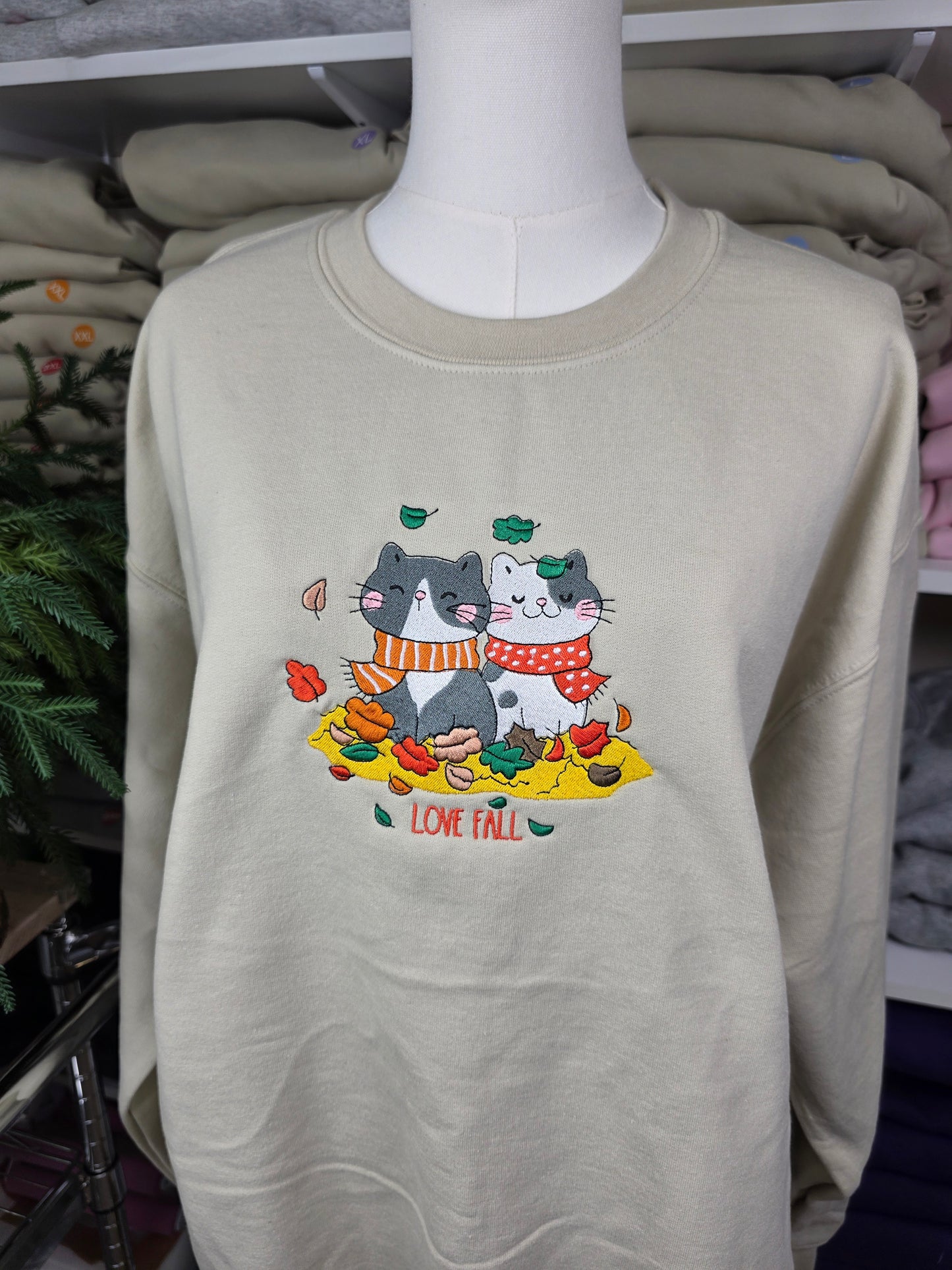 Embroidered Love Fall Sweatshirt